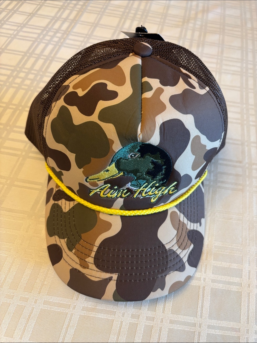 Outdoor Cap Camo Brown Green Duck Baseball Trucker Hat